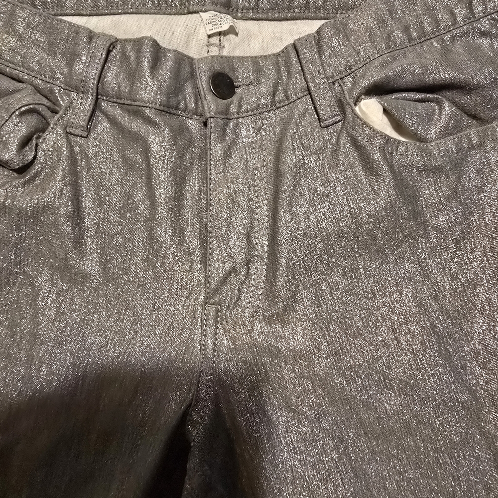 Shimmering Silver denim